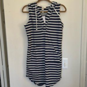 Beach By Exist Navy and White Striped Swim Coverup